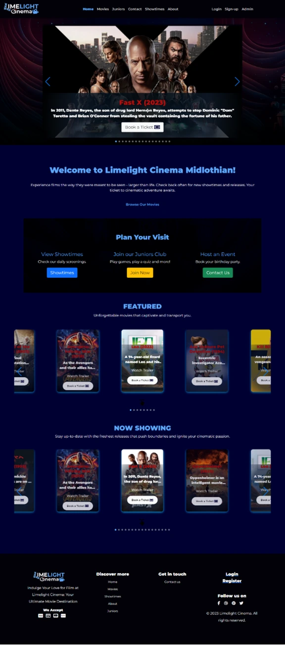 Limelight Cinema Home Page
