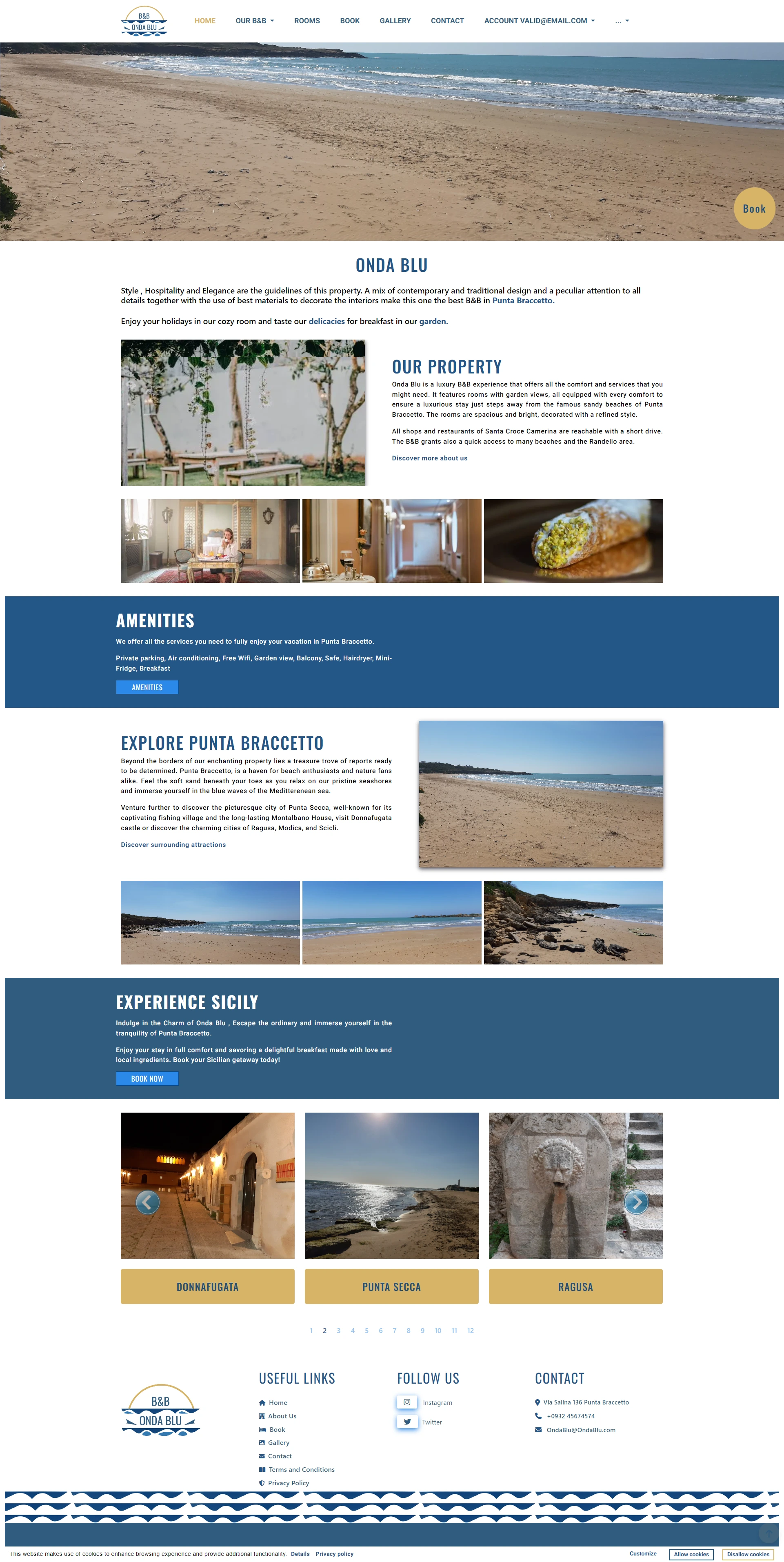 B&B Onda Blu Home Page
